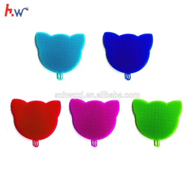 Food-grade Antibacterial Silicone Dishwashing Cleaning Brushes For Wash Pan Dish Bowl Brush / Wash Fruit and Vegetable Brush