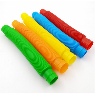 Plastic Tube Pipe Sensory Stretch Decompression Fidget Pop Tubes Sensory Toys