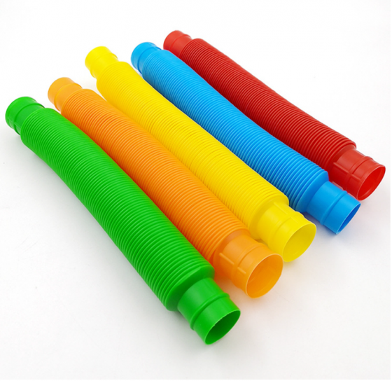 Plastic Tube Pipe Sensory Stretch Decompression Fidget Pop Tubes Sensory Toys